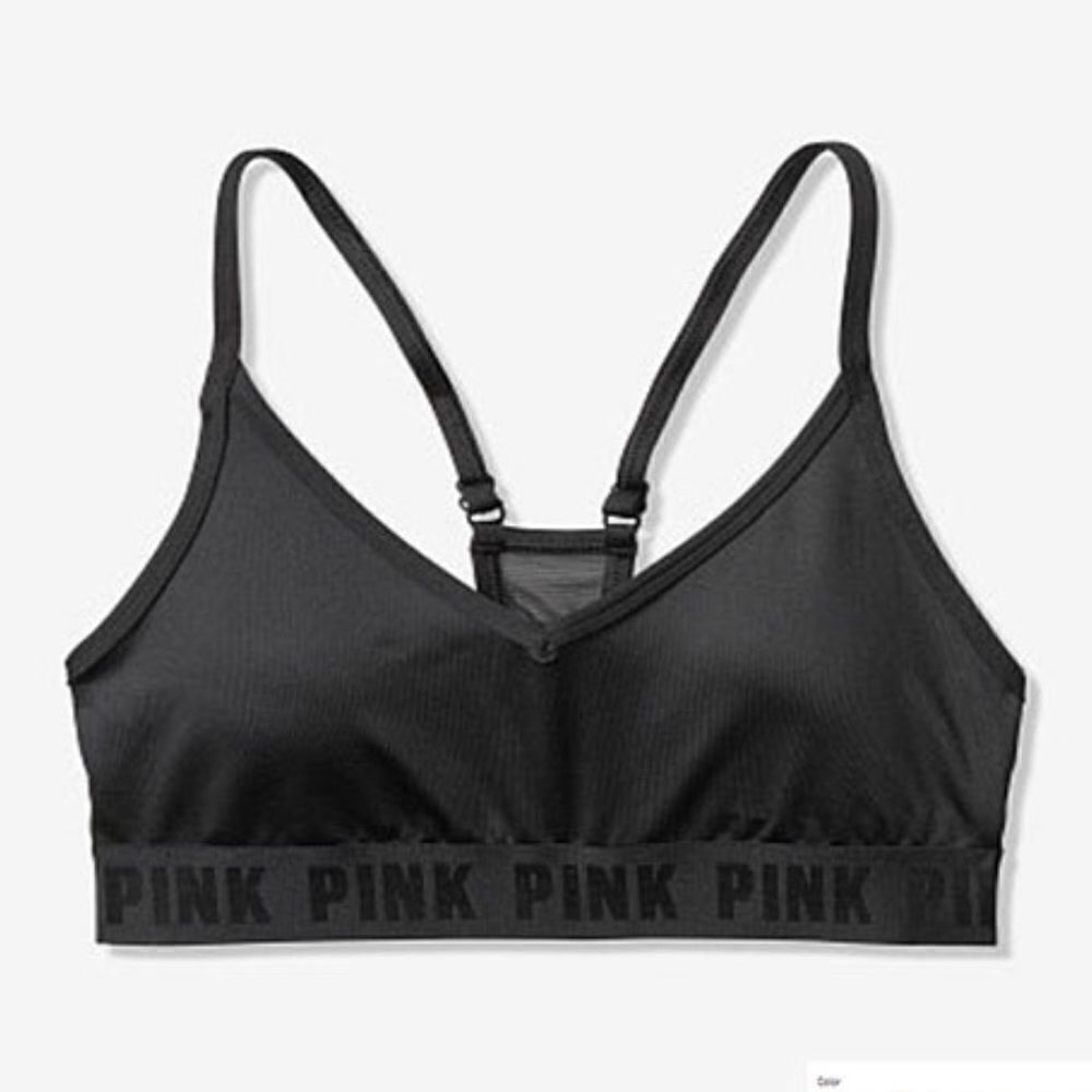Victorias Secret Pink Active Ultimate Padded / removable padding sport bra black